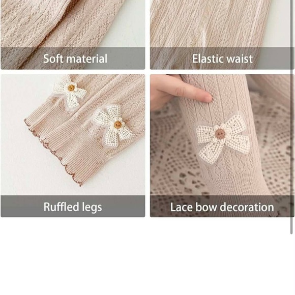 Charming Gray Kids Leggings with Floral Accent - Picture 3 of 5